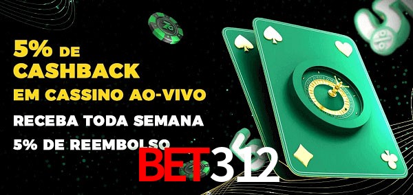 Promoções do cassino ao Vivo bet312